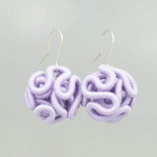 Kolczyki kulki - jasny fiolet