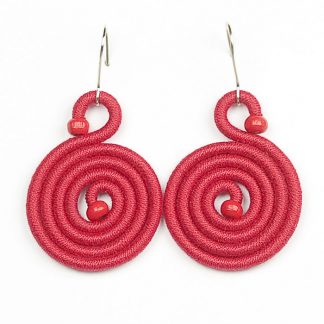 Kolczyki koła małe - czerwony