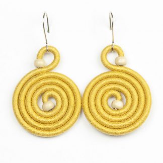 Kolczyki koła małe - żółty miodowy