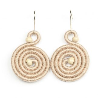 kolczyki koła małe - pudrowy róż