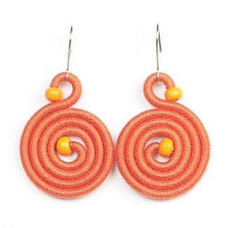 kolczyki koła małe - pomarańczowe